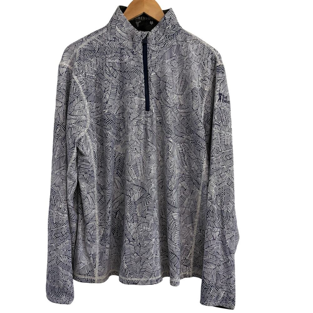 Greyson Performance Mock Neck Shirt Men’s Size Large Golf Outdoor The Farms